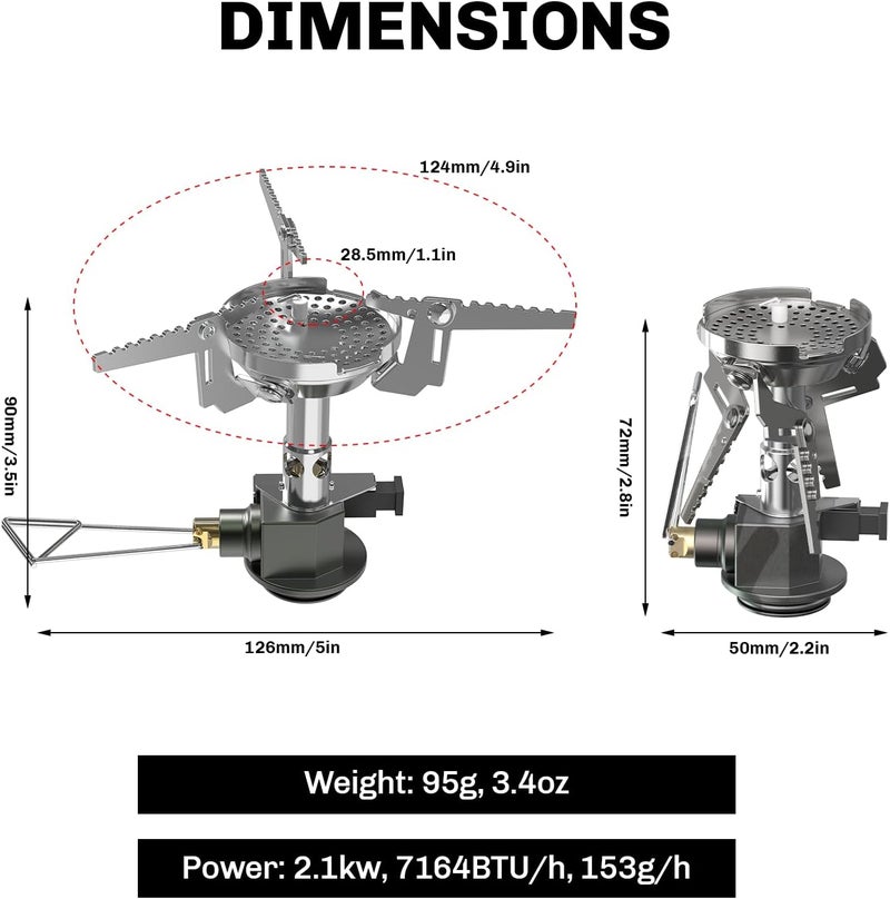 Fire-Maple Greenpeak 2 Backpacking & Camping Stove with Micro Regulated Valve - Ultralight, Compact, Isobutane-Powered Cooking Gear for Hiking, Trekking, Hunting & Emergency Use - Image 2